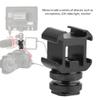 Triple Hot Shoe Mount Adapter,Universal Metal Extend Hot Shoe Base Mount Holder for Microphone Monitor LED Video Light, etc view 2