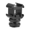 Triple Hot Shoe Mount Adapter,Universal Metal Extend Hot Shoe Base Mount Holder for Microphone Monitor LED Video Light, etc view 4