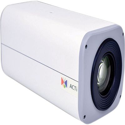 ACTi B26 3MP Video Analytics Zoom Box Camera with SLLS, 36x Zoom Lens, DC iris, Auto Focus, H.265/H.264, 1080p/60fps, 2D+3D DNR, Audio, MicroSDHC/MicroSDXC, PoE/DC12V, DI/DO, RS-422/RS-485