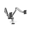 Humanscale MFLEX M2.1 - Dual MTR, CLAMP (Alum/WHT) view 1