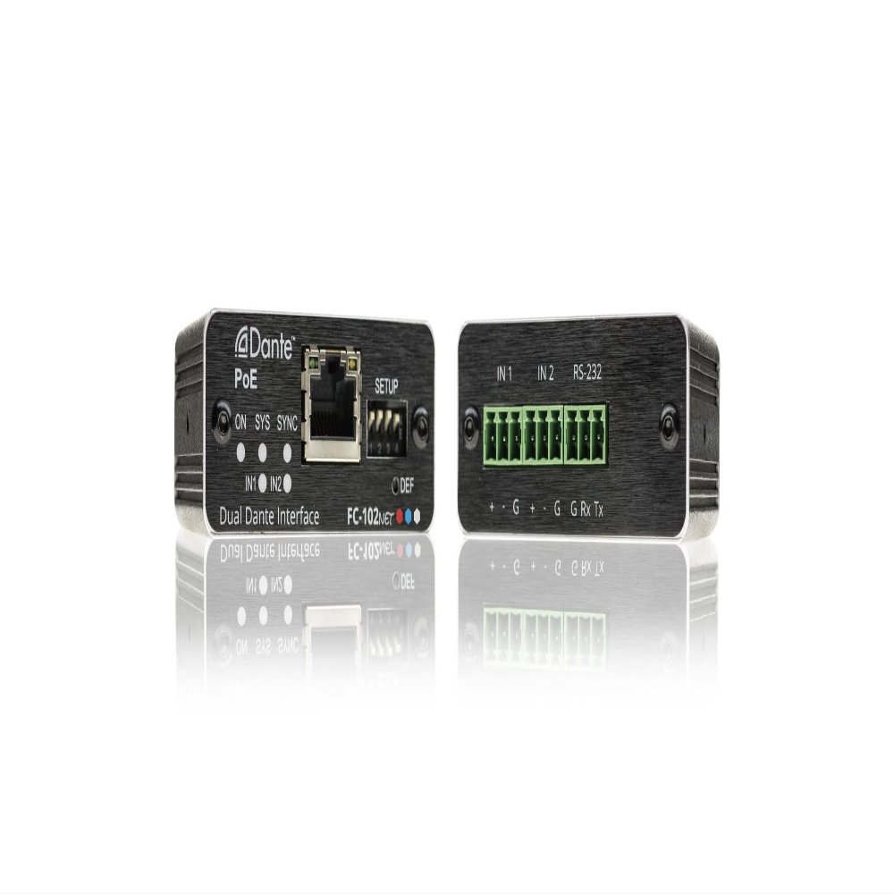 Kramer FC-102NET 2-Channel Dante Encoder and PoE Acceptor