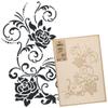 NAKLEO Reusable Plastic Wall Stencil - 59x95cm / 23" x 37" - Flower Floral Plant 3 - Large Wallpaper Pattern Painting DIY Art Craft Template - Fabric Furniture Wood Canvas view 1
