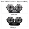Duokon Dual Head Electric Fan, USB Dual Head 12V Car Fan Portable Air Conditioner Low Noise Auto Cooler Ventilation (Black) view 3
