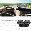 Duokon Dual Head Electric Fan, USB Dual Head 12V Car Fan Portable Air Conditioner Low Noise Auto Cooler Ventilation (Black) view 4