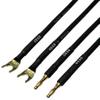 CNCESS CESS-027L HiFi Speaker Cable Jumpers Wire 6-inch - Spade Plug to Banana Plug Speaker Jumper Cable - 4 Pack (Large Fork) view 3