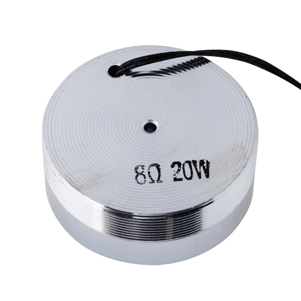 1pc Vibration Speaker, 50MM 2Inch All Frequency Resonance Speaker Vibration Strong Bass Louderspeaker Compatible with Computer Laptop MP3 MP4 CD Mobile Phone PSP (8 20W)