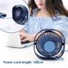 Simpeak Small USB Fan Small Quiet Portable USB Powered ONLY (No Battery), Cooling 3 Speed Setting 360 Adjustable Swivel Desktop Personal Fan for Home Office Bedroom Outdoor Travel Summer, Blue view 3