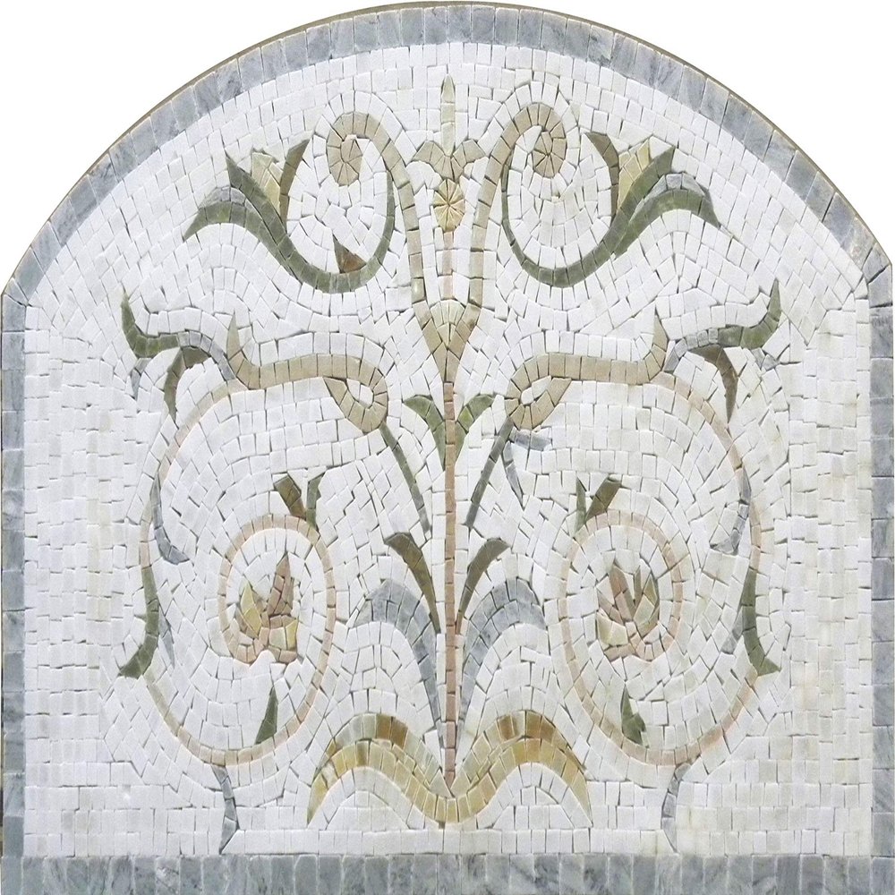 Mosaic Designs - Noble | Mosaic Designs | Mosaic Artwork | Mosaic Wall Art Floor Inlay by Mozaico | Handmade Mosaics | 31" x 20"