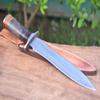 DK-4012 Damascus Steel Handmade 15 Inches Damascus Steel Dagger Knife - Beautiful Rose Wood & Black Micarta Handle view 2