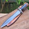 DK-4012 Damascus Steel Handmade 15 Inches Damascus Steel Dagger Knife - Beautiful Rose Wood & Black Micarta Handle view 3