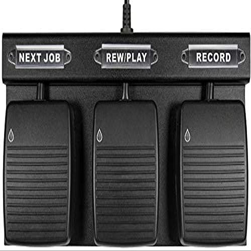 ECS Durable Waterproof USB Foot Pedal, Hands Free 3 Button Pedals for Medical Applications