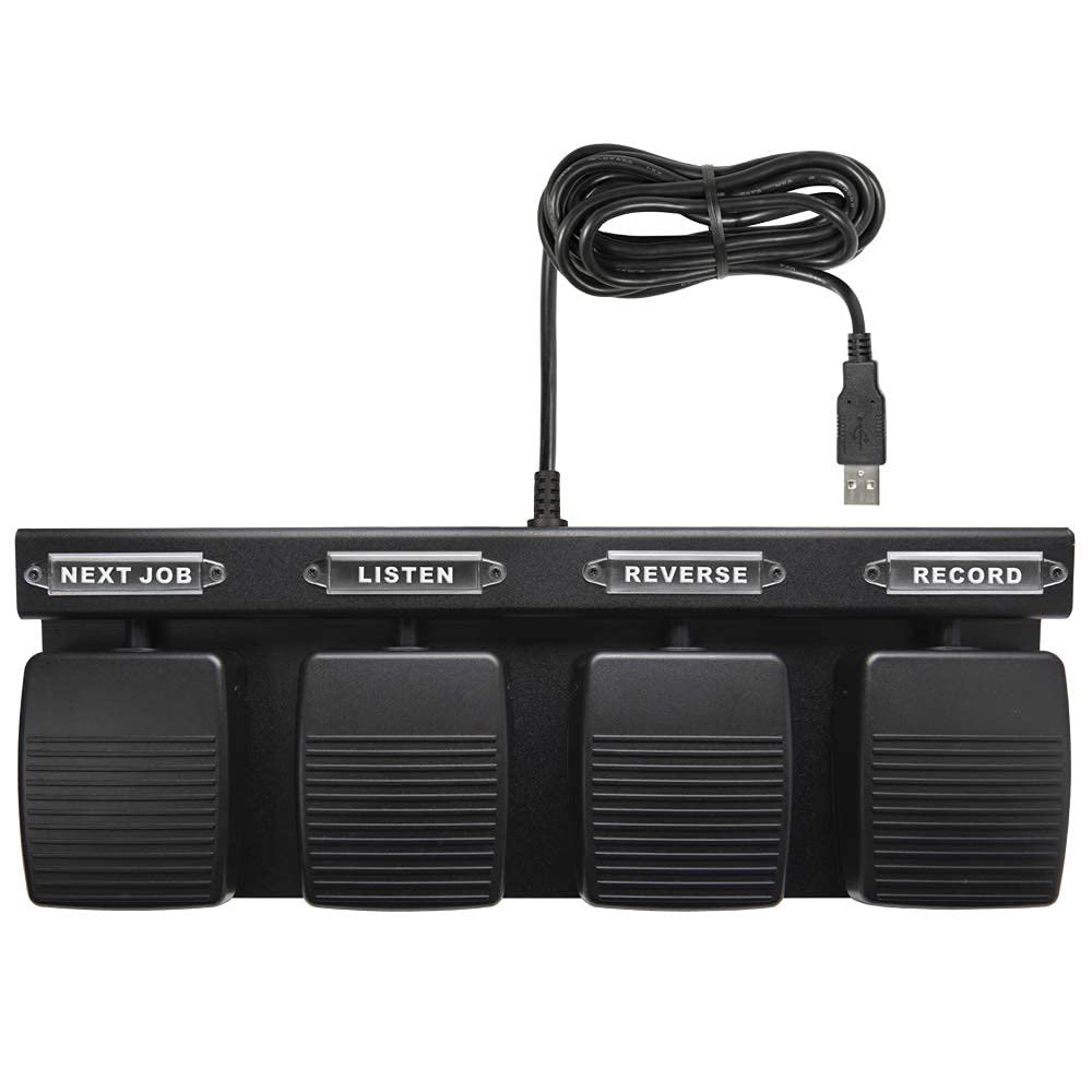 ECS 4 Button Hands-Free Dictation Foot Pedal for Medical Applications