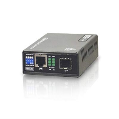 FMC-1000S-PH Gigabit Ethernet 10/100/1000BaseTx to SFP Slot Fiber Media Converter with PoE+ 30W Injector
