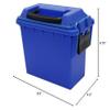 Grip Mini Utility Water Resistant Storage Boxes (Blue) - Long Lasting Polymer, Secure Locking Latch, O-Ring Gasket - Waterproof - Ideal for Smaller Items, Phones, Cameras, Toys - Travel, Home, Garage view 2