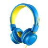 Kids Headphones-Noot Products K33 Foldable Stereo Tangle-Free 5ft Long cord 3.5mm Jack Plug in Wired On-Ear Headset for Children/Teens/Boys/Girls/ipad/School/Kindle/Travel/Plane/Tablet (Electric Blue) view 1