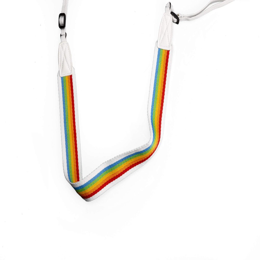 Polaroid Camera Strap Flat  Rainbow Stripe