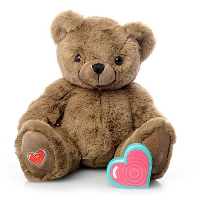 My Babys Heartbeat Bear, 20 Second Voice Recorder, Recordable Plush Keepsake, Heartbeat Recorder Memory Gift for Pregnancy and Expecting Parents, 8 Inch, Not a Medical Device, Cocoa Bear