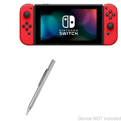 BoxWave Stylus Pen Compatible with Nintendo Switch - FineTouch Capacitive Stylus, Super Precise Stylus Pen - Metallic Silver