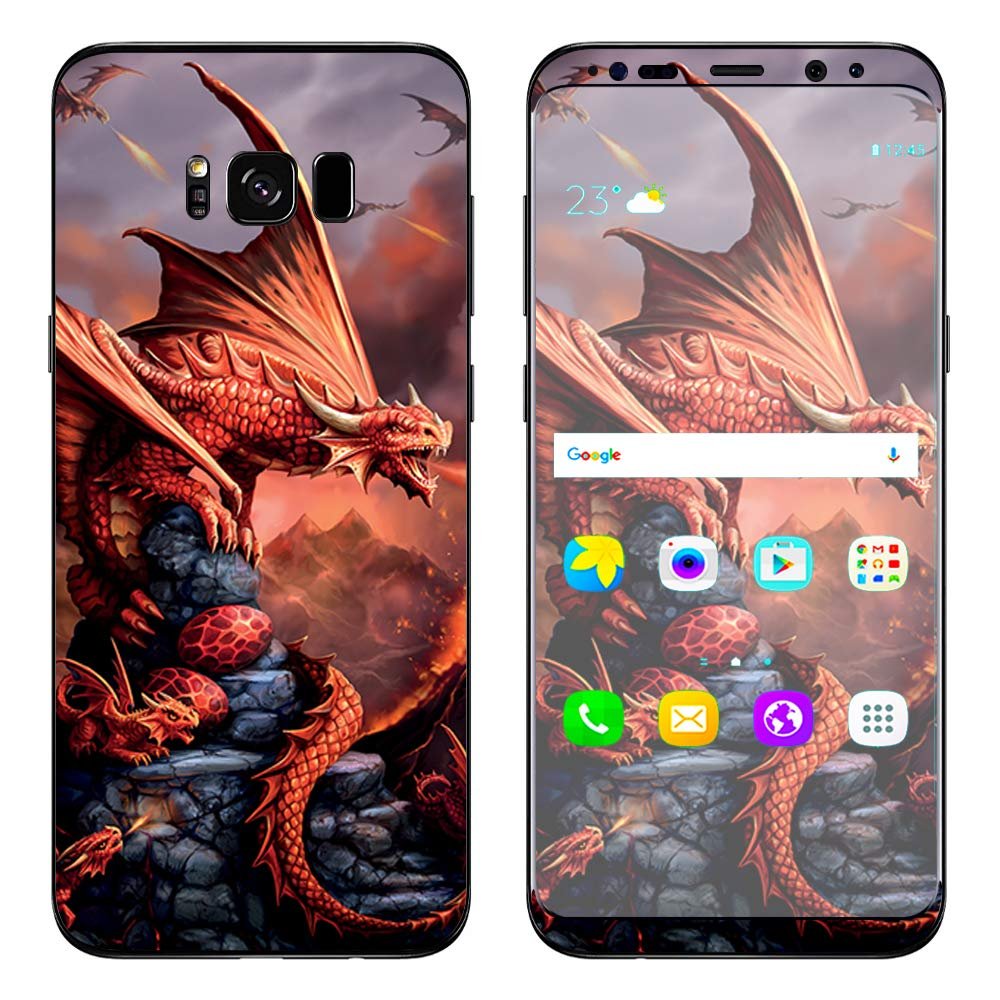 Anne Stokes Fire Dragon - Skin Decal Vinyl Wrap for Samsung Galaxy S8 Plus - Decal Stickers Skins Cover