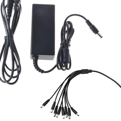 Accessory USA 8 Splitter/8 Way Power Cord + AC Adapter for Swann PRO-A855 PRO-735 SWPRO-735CAM-US SWPRO-735DUM-US T855 Bullet SRPRO-T855WB4-US Multi-Purpose Day/Night Security Camera Power Supply