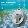 EBODA Shower Bluetooth Speaker, IPX7 Waterproof Portable Floating Speakers with Loud HD Sound, True Wireless Stereo Speaker with LED Light, 24H Play for Shower Pool Beach, Gifts for Men, Women - Gray view 2