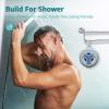EBODA Shower Bluetooth Speaker, IPX7 Waterproof Portable Floating Speakers with Loud HD Sound, True Wireless Stereo Speaker with LED Light, 24H Play for Shower Pool Beach, Gifts for Men, Women - Gray view 3
