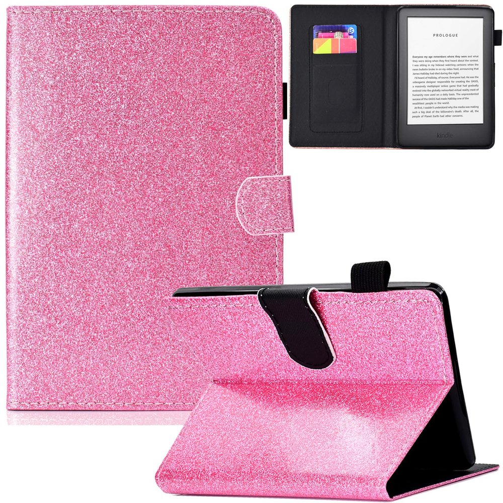 Artyond Case for All-New Kindle 10th Generation 2019, PU Leather with Auto Sleep/Wake Smart Cover Folio Card Slots Case for Amazon Kindle 10th Generation 2019 Released Model J9G29R, Pink