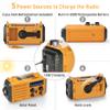 Eoxsmile Emergency Radio with NOAA Weather Alert, Solar Hand Crank Portable view 3