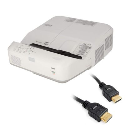 Bundled BrightLink 675Wi 3LCD Ultra Short Throw Projector with Two 6ft HDMI Cables