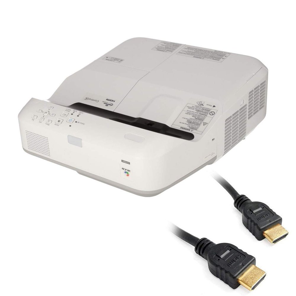 Bundled BrightLink 675Wi 3LCD Ultra Short Throw Projector with Two 6ft HDMI Cables