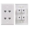 4-Port CAT 6 Ethernet Wall Plate, Conwork RJ45 Ethernet Punch Down Keystone Inserts Jack Network Wall Plate Panel - Cat6/5/5e Compatible (2-Pack) view 1
