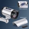 FITNATE Fake Camera, Dummy Camera CCTV Surveillance System with LED Red Flashing Light with 4 Safety Warning Stickers, Fake Security Camera for Outdoor & Indoor Use (4 Packs, Silver) view 2
