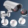 FITNATE Fake Camera, Dummy Camera CCTV Surveillance System with LED Red Flashing Light with 4 Safety Warning Stickers, Fake Security Camera for Outdoor & Indoor Use (4 Packs, Silver) view 3
