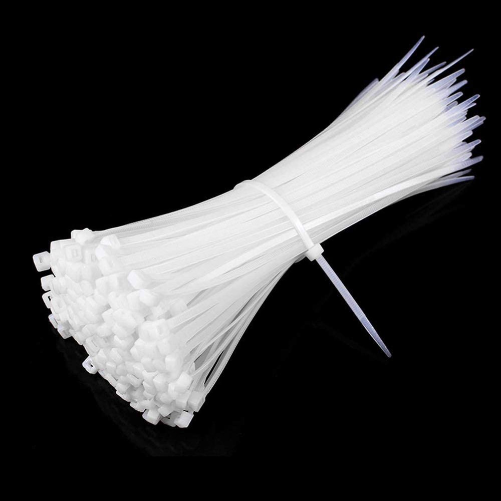 1000 PCS Nylon Cable Ties, Multi-Purpose Zip Ties Self-Locking Small Zip Ties Heavy Duty Zip Ties (4 Inch, White)
