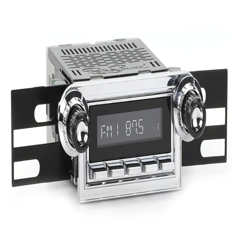 Motor 2 Radio with Chrome Face, Bezel, and Knobs Kit HC-M2-124-25-85