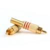 100 Pcs Gold Plated RCA Plug Audio Male Connector W Metal Spring view 2