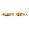 100 Pcs Gold Plated RCA Plug Audio Male Connector W Metal Spring view 3