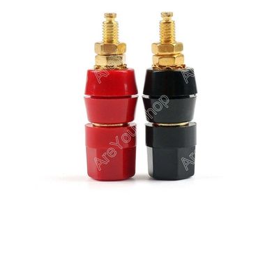 100 Pcs Copper Gold Plated Audio Speaker Binding Post Banana Jack Connectors minij