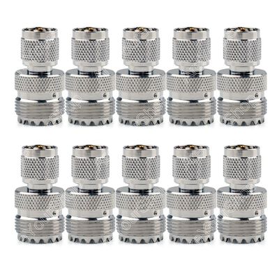 10 Pc Adapter SO239 UHF Jack Female to Mini UHF Male Plug Connector Straight F/M m