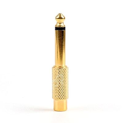 100pcs Gold Plated RCA Female to 6.35mm 1/4" Mono Male Audio Adapter Jack Connector