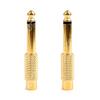 100pcs Gold Plated RCA Female to 6.35mm 1/4" Mono Male Audio Adapter Jack Connector view 2