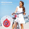 EBODA Bluetooth Shower Speaker, Waterproof Portable Speakers IPX7 Floating, True Wireless Stereo BT 5.0 Speaker with Bass, 2000mAh LED Light for Shower, Pool, Beach, Gifts for Women- Red view 2