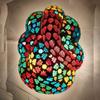 India Meets India Handicraft Ganesha Mosaic Hanging Lamp, Electric Lamp, Desk Lamp, Best Gifting Made by Awarded Indian Artisan view 2