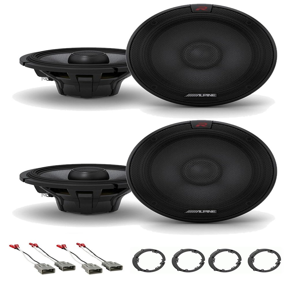 Alpine R 6.5" Door+Panel Speaker Replacement Kit for 2002-2005 Honda Civic Si
