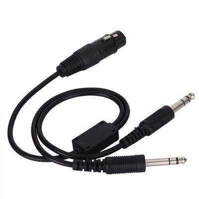 Zopsc Aviation Headset Adapter, XLR to GA Dual Plug