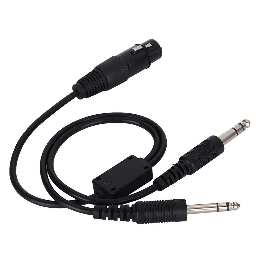 Zopsc Aviation Headset Adapter, XLR to GA Dual Plug