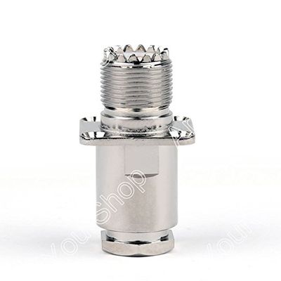 10 Pcs UHF SO239 Jack Female Flange Panel Mount Connector Clamp RG58 LMR400 RG8 RG2