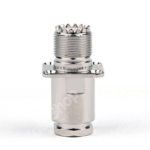 10 Pcs UHF SO239 Jack Female Flange Panel Mount Connector Clamp RG58 LMR400 RG8 RG2