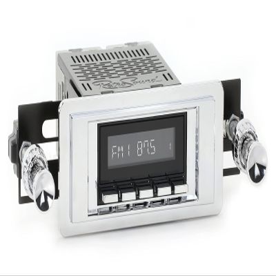 Motor 2 Radio with Black Face, Chrome Pushbuttons, Bezel, and Knobs Kit HBC-M2-102-09-74