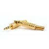 100 Pcs Gold-Plated Stereo Male 1/8 3.5mm Jack Plug Audio Adapter Booted Headphone view 1